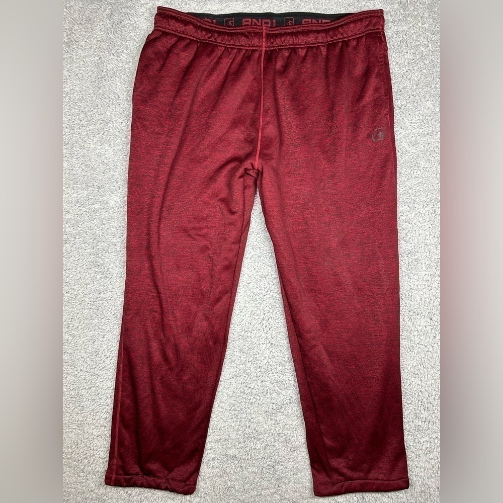 And1 Pants Mens XXL Vintage Basketball Warm Ups Gym Fitness Sports Zip Up Pocket